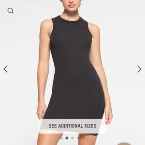 SKIMS cotton rib tank dress in Soot size M new with tag
